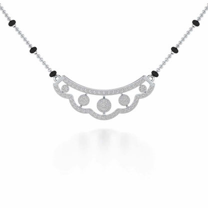 Ample Silver Mangalsutra - White Gold - Image 1