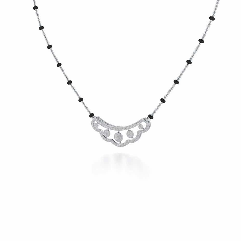 Ample Silver Mangalsutra - White Gold - Image 2