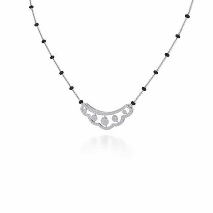 Ample Silver Mangalsutra - White Gold - Image 2
