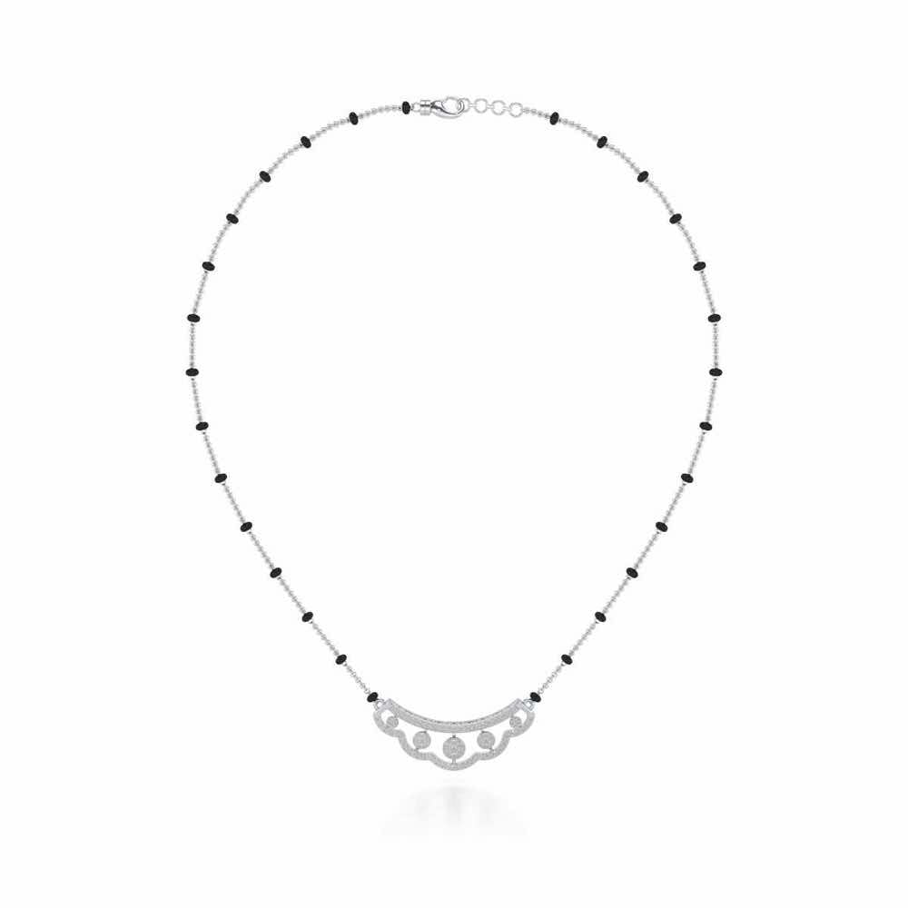 Ample Silver Mangalsutra - White Gold - Image 3
