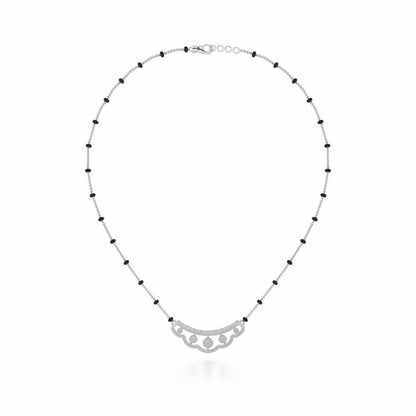 Ample Silver Mangalsutra - White Gold - Image 3