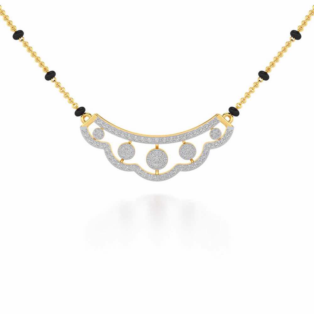 Ample Silver Mangalsutra - Yellow Gold - Image 1