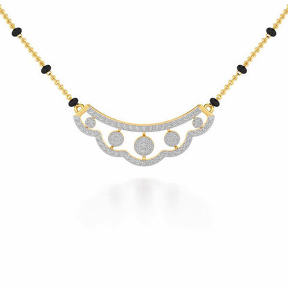 Ample Silver Mangalsutra - Yellow Gold - Image 1