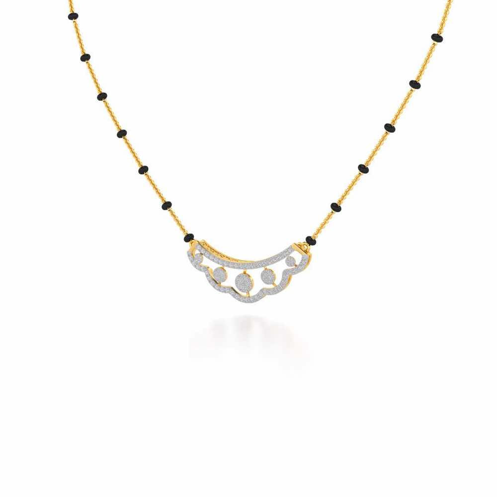 Ample Silver Mangalsutra - Yellow Gold - Image 2