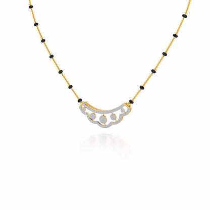 Ample Silver Mangalsutra - Yellow Gold - Image 2