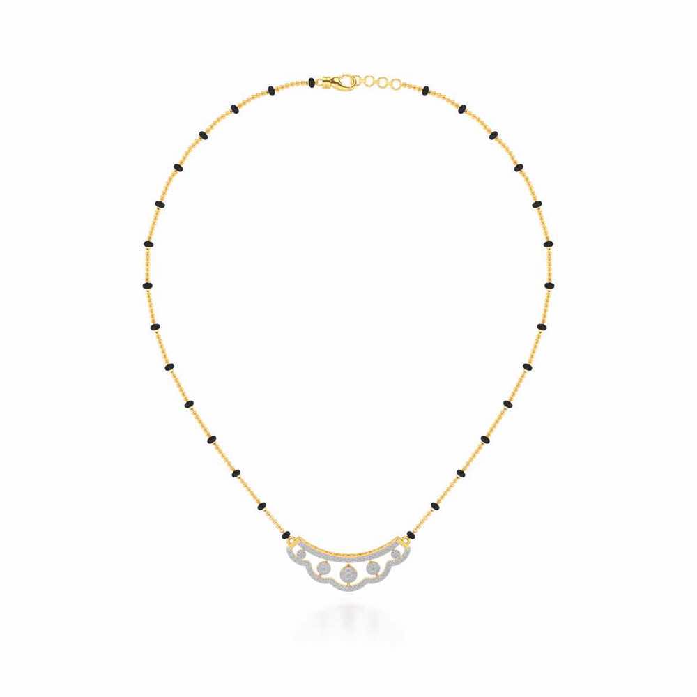 Ample Silver Mangalsutra - Yellow Gold - Image 3