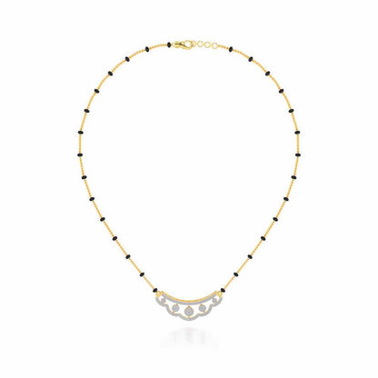 Ample Silver Mangalsutra - Yellow Gold - Image 3