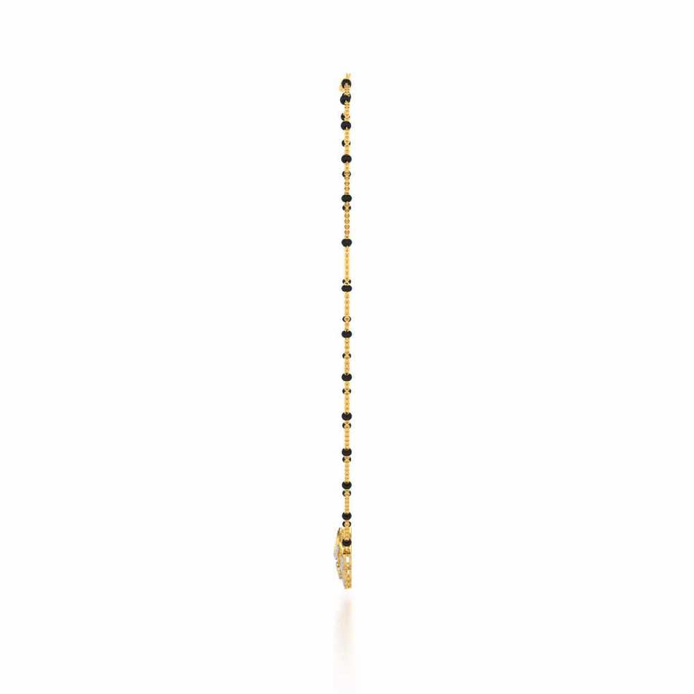 Ample Silver Mangalsutra - Yellow Gold - Image 4