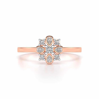 Amruta Silver Ring - Rose Gold - Image 4