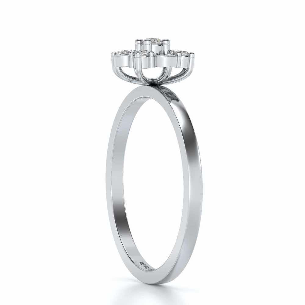 Amruta Silver Ring - White Gold - Image 3