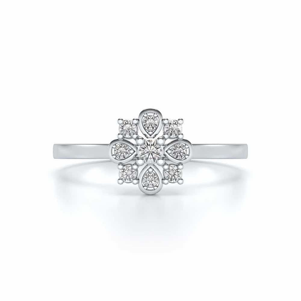 Amruta Silver Ring - White Gold - Image 4