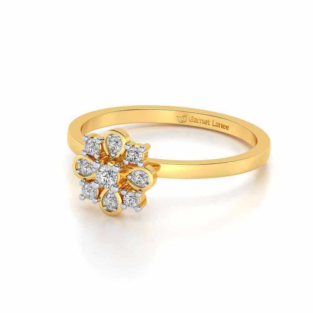 Amruta Silver Ring - Yellow Gold - Image 2