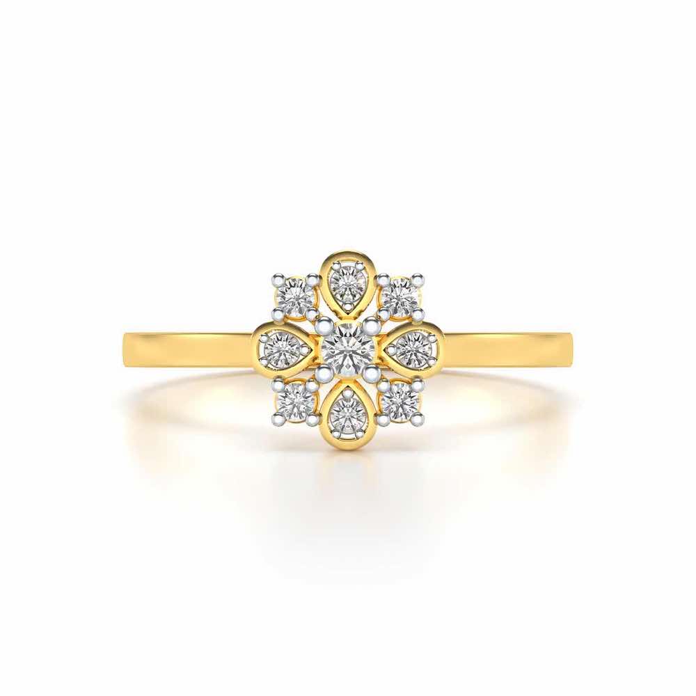 Amruta Silver Ring - Yellow Gold - Image 4