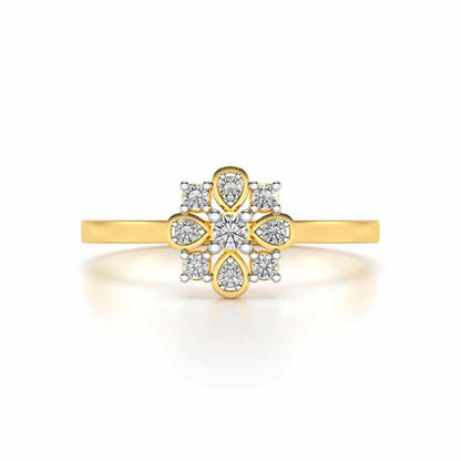 Amruta Silver Ring - Yellow Gold - Image 4