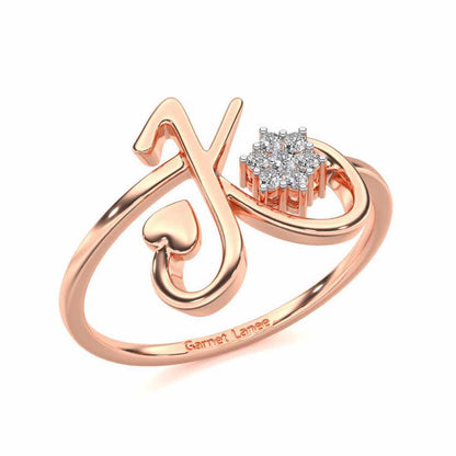 Amsome K Silver Ring - Rose Gold - Image 1