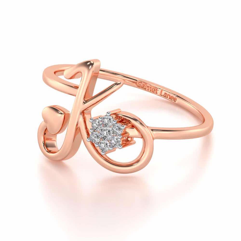 Amsome K Silver Ring - Rose Gold - Image 2