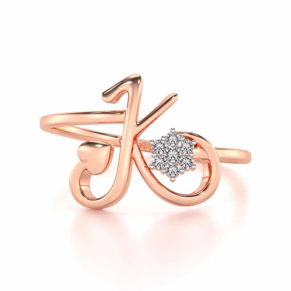 Amsome K Silver Ring - Rose Gold - Image 4