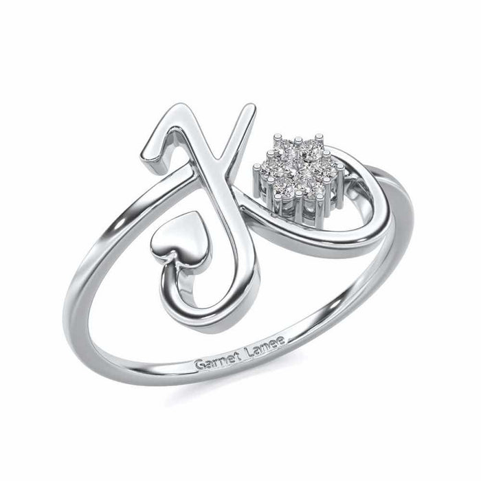 Amsome K Silver Ring - White Gold - Image 1