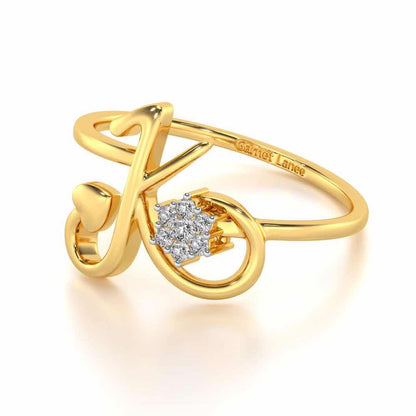 Amsome K Silver Ring - Yellow Gold - Image 2