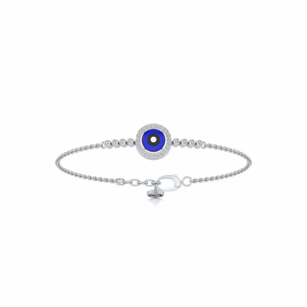 Amulet Silver Bracelet - White Gold - Image 2