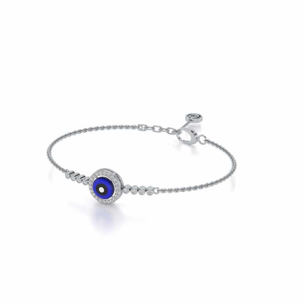 Amulet Silver Bracelet - White Gold - Image 3