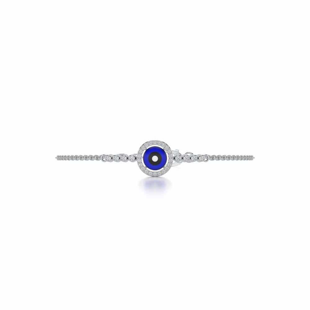 Amulet Silver Bracelet - White Gold - Image 5