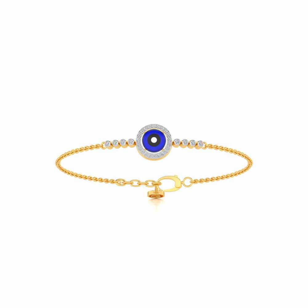 Amulet Silver Bracelet - Yellow Gold - Image 2