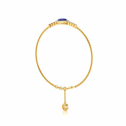 Amulet Silver Bracelet - Yellow Gold - Image 4