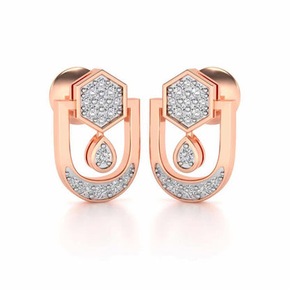 Anchorite Silver Earrings - Rose Gold - Image 2
