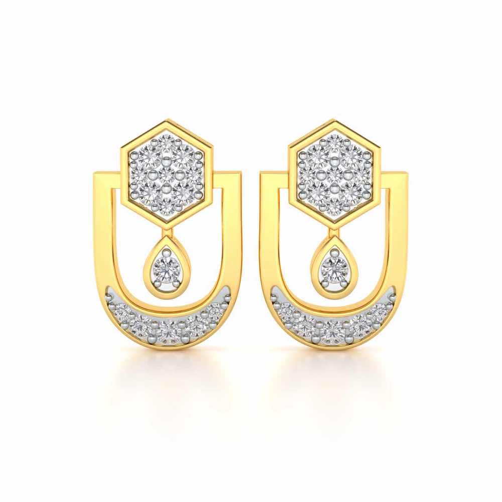 Anchorite Silver Earrings - Yellow Gold - Image 1