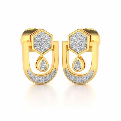 Anchorite Silver Earrings - Yellow Gold - Image 2
