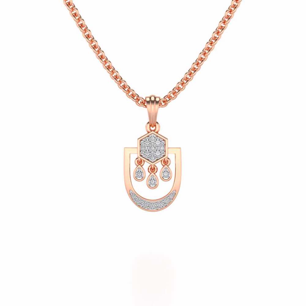 Anchorite Silver Pendant - Rose Gold - Image 1
