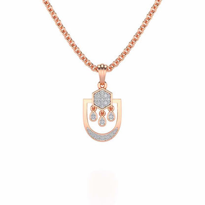 Anchorite Silver Pendant - Rose Gold - Image 1