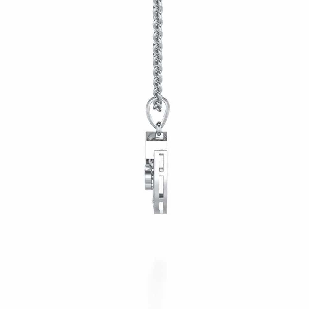 Anchorite Silver Pendant - White Gold - Image 4