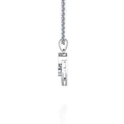 Anchorite Silver Pendant - White Gold - Image 4