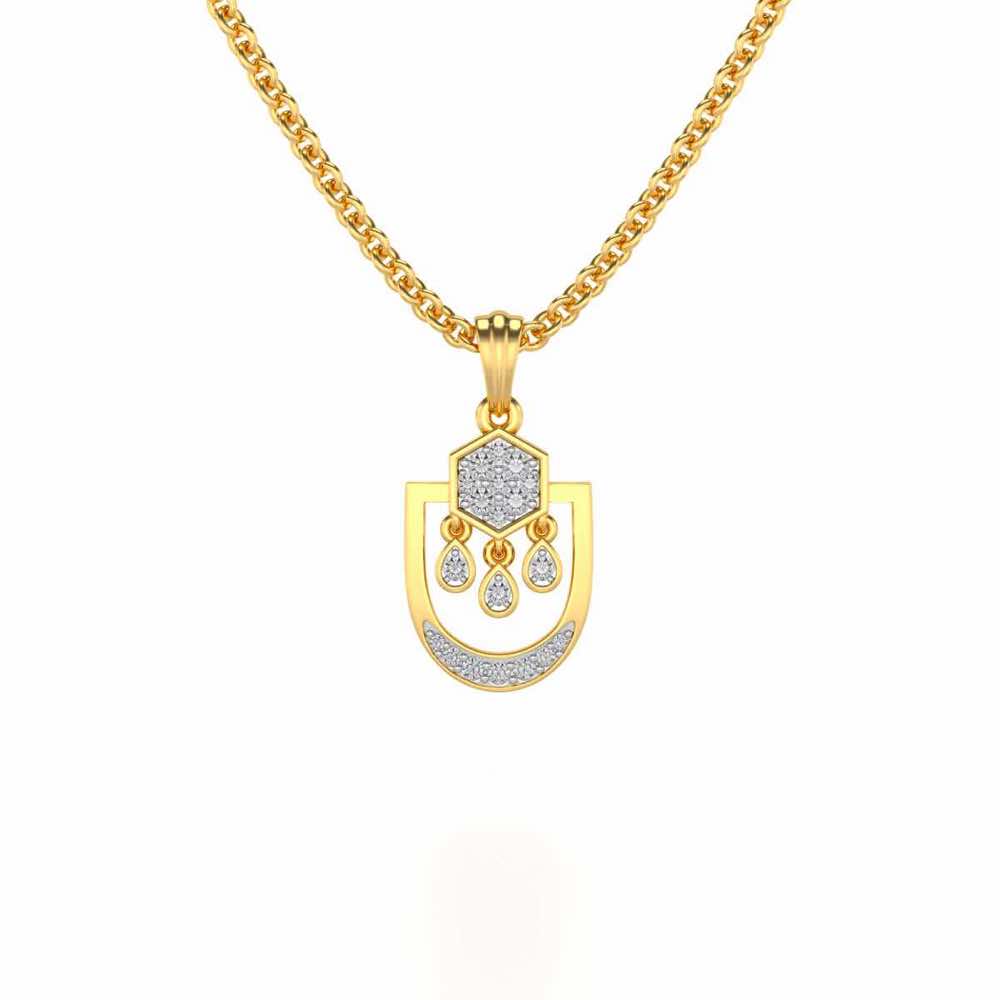Anchorite Silver Pendant - Yellow Gold - Image 1