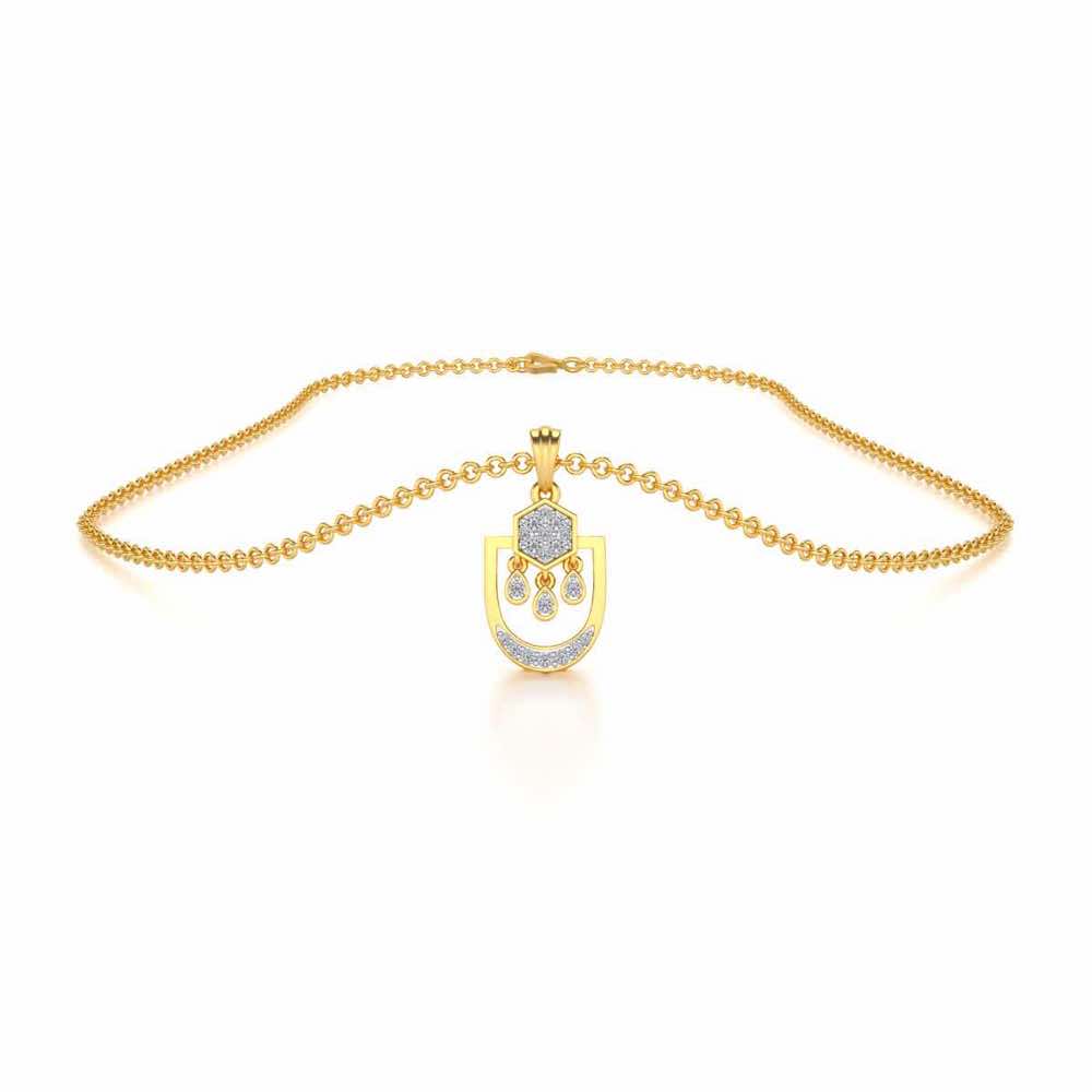Anchorite Silver Pendant - Yellow Gold - Image 3