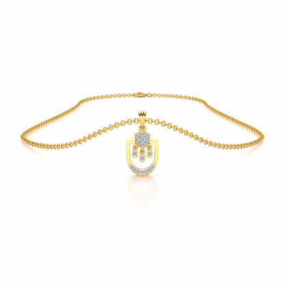 Anchorite Silver Pendant - Yellow Gold - Image 3