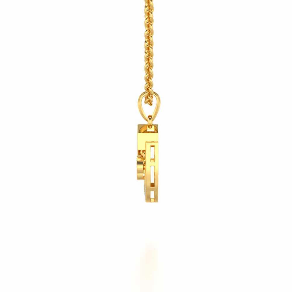 Anchorite Silver Pendant - Yellow Gold - Image 4