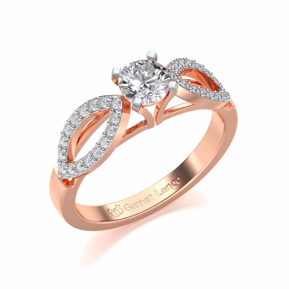 Angel Solitaire Silver Ring