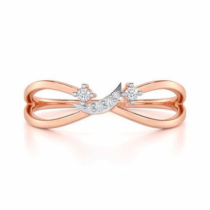Angelic Aura Silver Ring - Rose Gold - Image 4