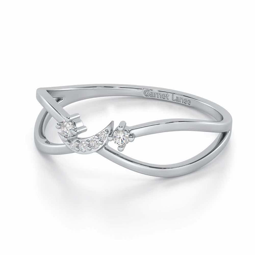 Angelic Aura Silver Ring - White Gold - Image 2