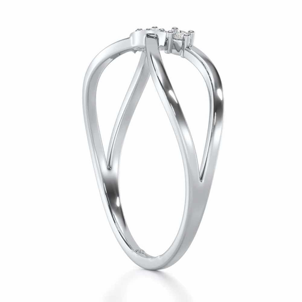 Angelic Aura Silver Ring - White Gold - Image 3