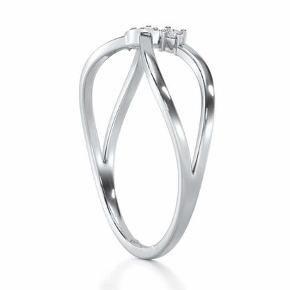 Angelic Aura Silver Ring - White Gold - Image 3