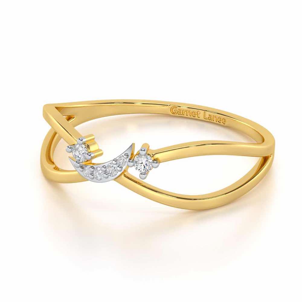 Angelic Aura Silver Ring - Yellow Gold - Image 2