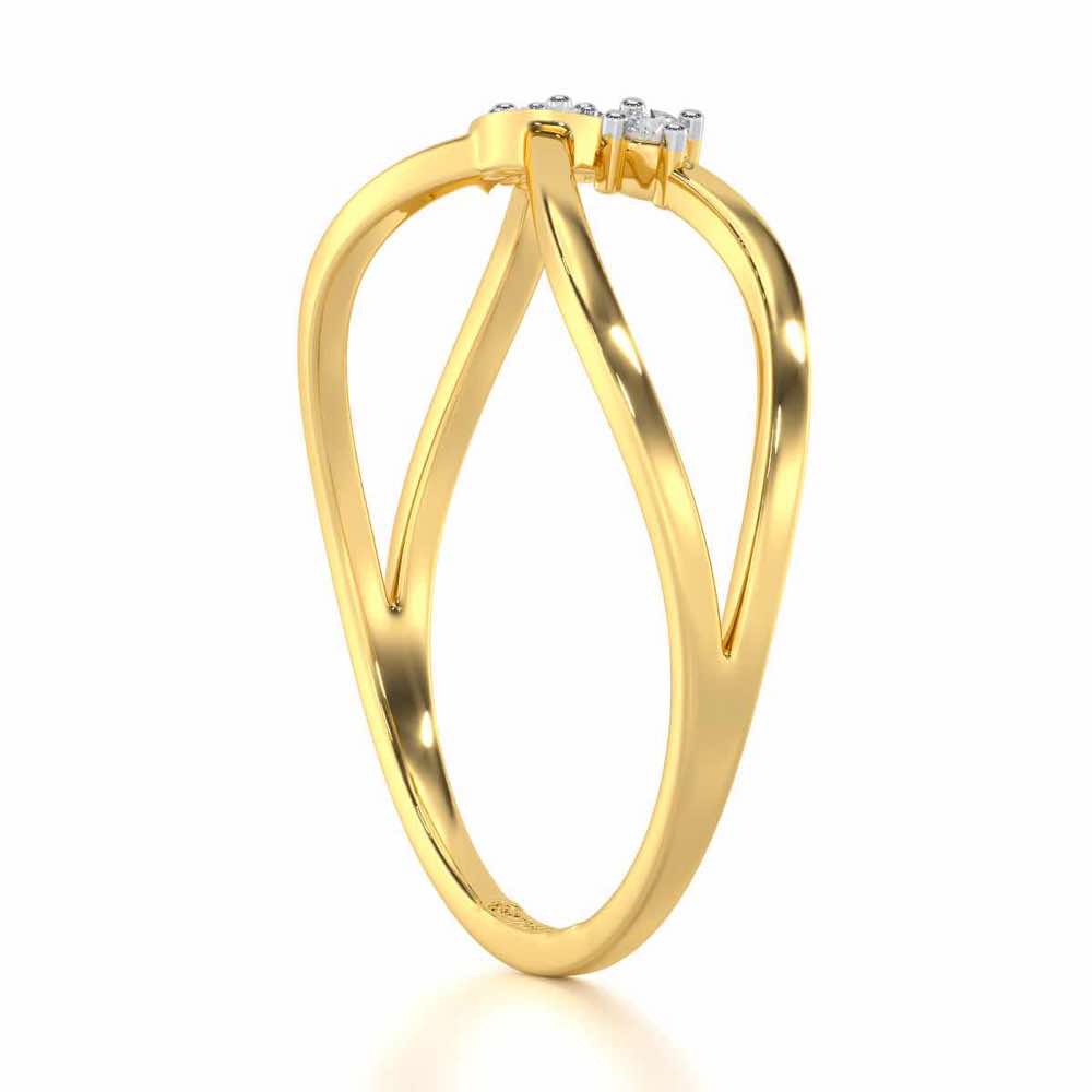 Angelic Aura Silver Ring - Yellow Gold - Image 3