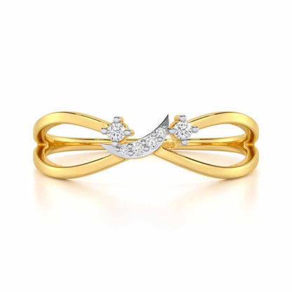 Angelic Aura Silver Ring - Yellow Gold - Image 4