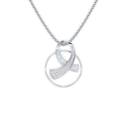 Anhati Silver Pendant - White Gold - Image 1