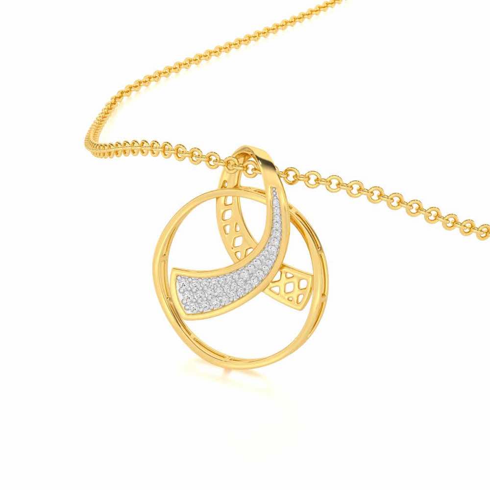 Anhati Silver Pendant - Yellow Gold - Image 2