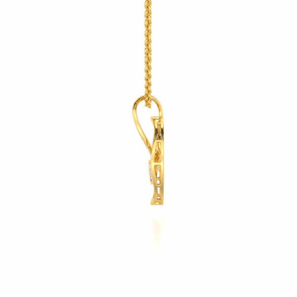 Anhati Silver Pendant - Yellow Gold - Image 4